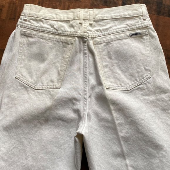 Vintage Jordache Studio Jeans Womens Size 16 White Denim Tapered - Made In USA - Picture 4 of 6